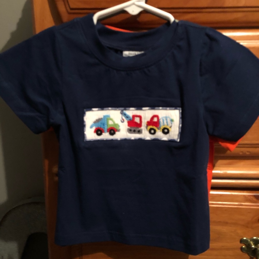 Smocked boys shirt